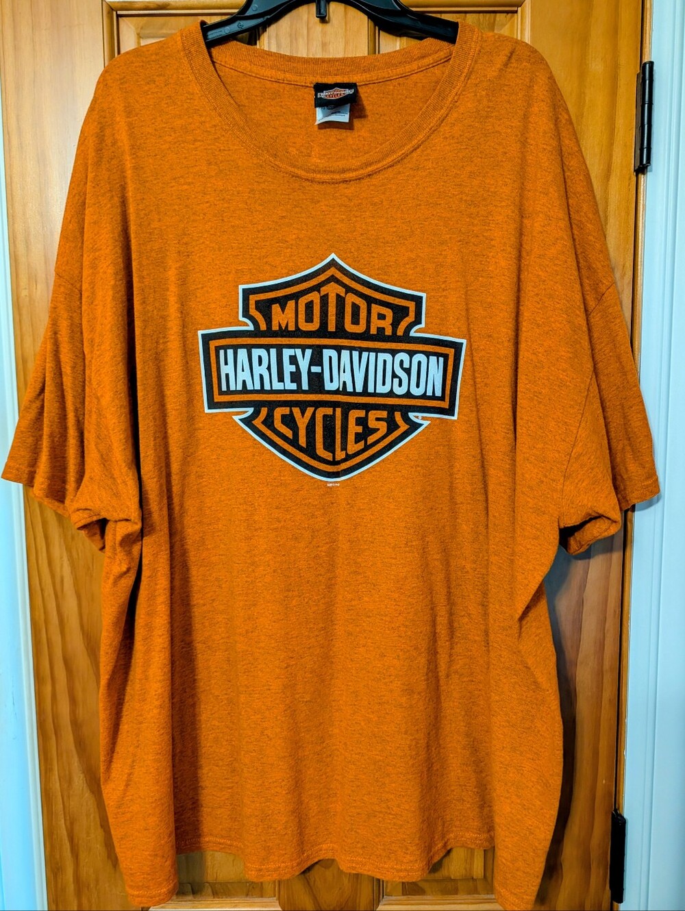 Harley-Davidson Bar And Shield Orange  T-shirt 3XL Kerstings North Judson, IN.